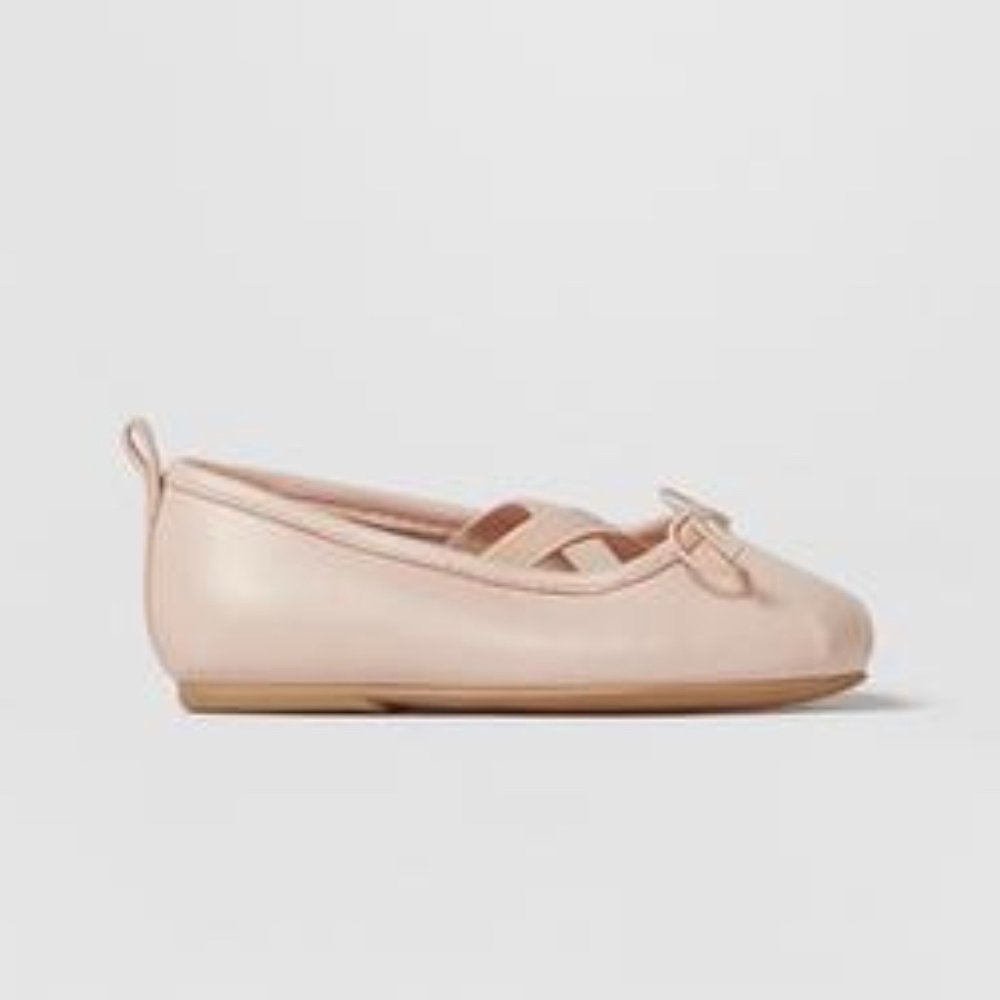 Zara Pink Bow Shoes Toddler Size 9